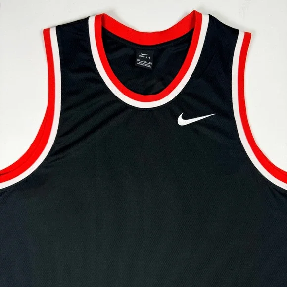 Nike Basketball Jersey Mens XXL Black Dri-FIT Mesh Standard Fit Tank NWT - Picture 2 of 10